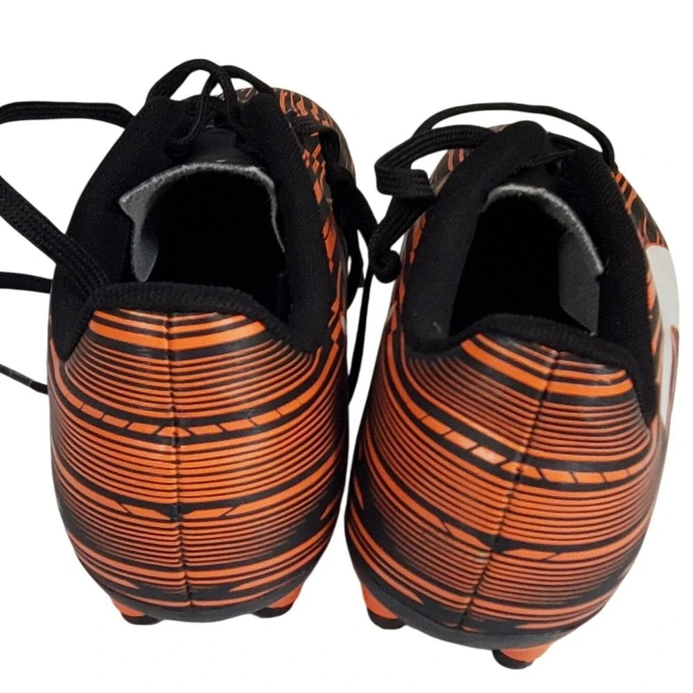 Puma Soccer Cleats Orange Black Graphic Athletic Shoes Firm Ground Mens 10.5